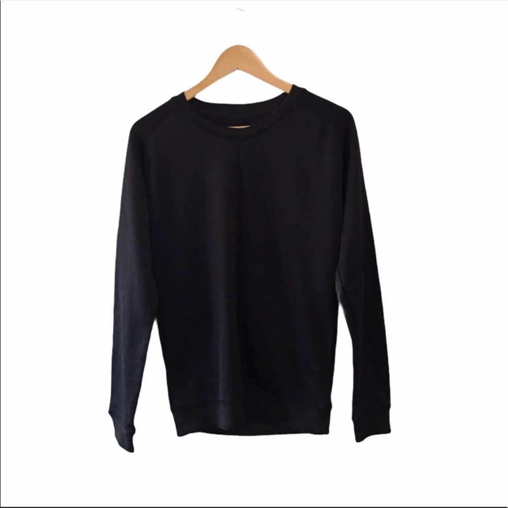 Zara black long sleeve crewneck sweater M